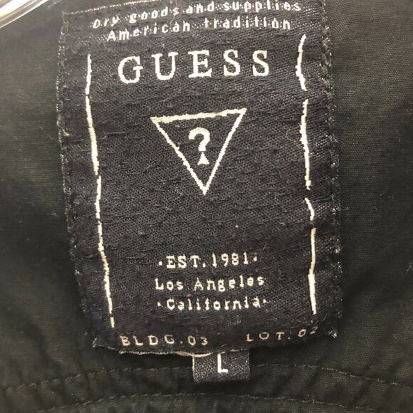 Guess Jeans Black Button Down Y2K Shirt Large - Picture 6 of 6